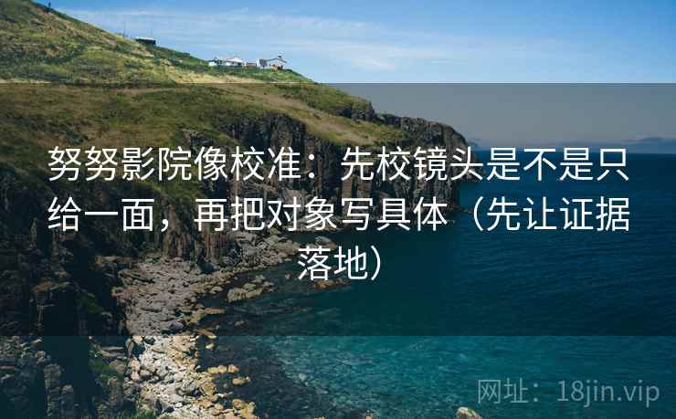 努努影院像校准：先校镜头是不是只给一面，再把对象写具体（先让证据落地）
