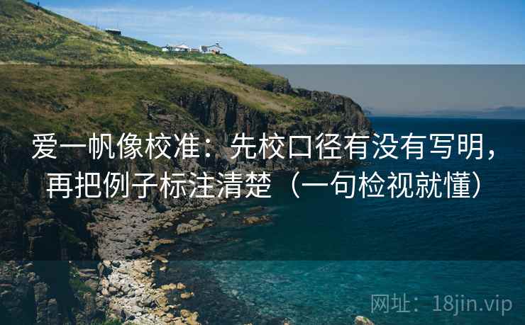 爱一帆像校准:先校口径有没有写明,再把例子标注清楚(一句检视就懂) 爱一帆像校准:先校口径有没有写明,再把例子标注清楚(一句检视就懂)